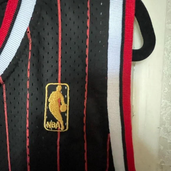 Mitchell & Ness Dennis Rodman 91 Chicago Bulls striped jersey SZ XL